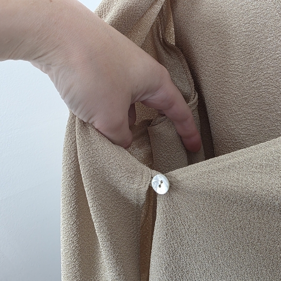 Vintage Sag Harbor Golden Short Sleeve Old Money Classic Cardigan Shirt Size M - Picture 3 of 7